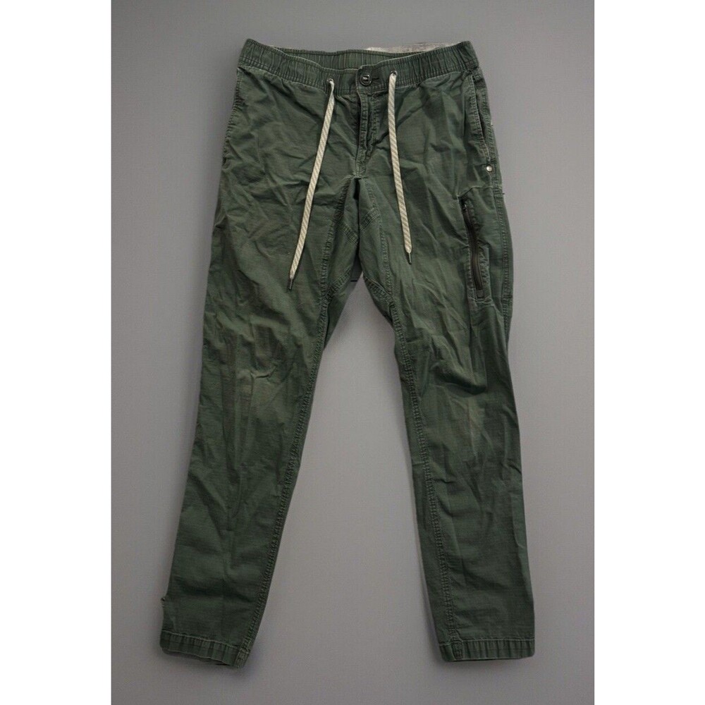 Vuori Mens Ripstop Trail Pant Sz M Green Active Zip Pocket Outdoor Casual W FLAW